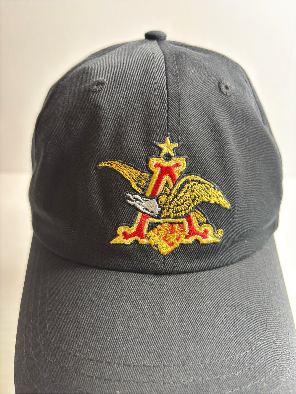 ANHEUSER BUSCH ST LOUIS BREWERY BLACK ADJUSTABLE STRAPBACK BASEBALL HAT CAP Logo - Picture 5 of 9